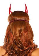Female devil, costume mask, glitter, horns